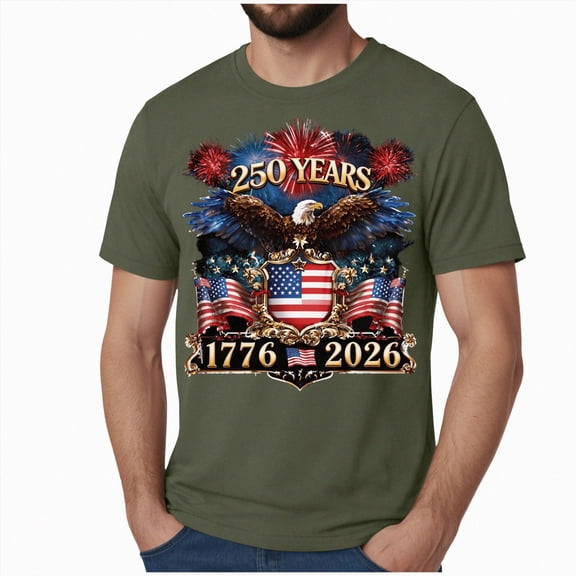 UngA 250th Anniversary USA Shirts Men American Flag T Shirt 4th of July Patriotic Shirt 250 Years Birthday Tees Tops Man Shirt AG,XL
