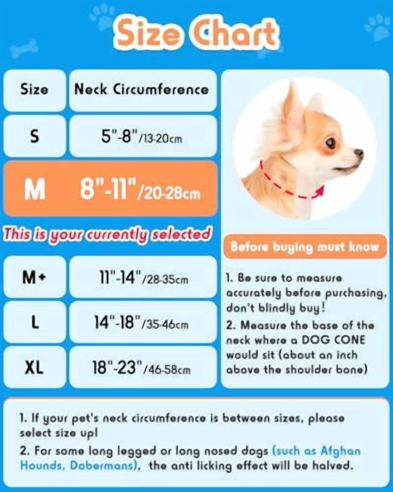 Inflatable Dog Pillow Cone Collar After Surgery, Donut Soft Neck Cone for Pug Dachshund Medium Dogs, etc, Recovery E Collar to Stop Licking Paw