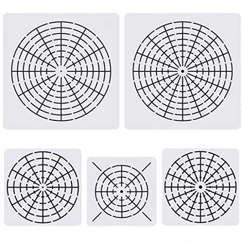 5 pieces mandala dot painting tool stencils template set 8 12 16 segment creative mandala stencils reusable painting stencils for diy painting art projects walmart com