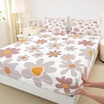 thumbnail image 3 of Homewish Teens Kawaii Floral Full Size Sheets, Grey Groovy Daisy Flower Bed Sheets, Cute Princess Cartoon Sheet Sets, Luxury Bedroom Decor, 4 Pieces, 3 of 7