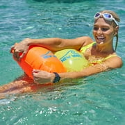 New Wave Swim Buoy - 20 liter Nylon TPU Orange - Drybag Swim Float for Open Water Swimming & Triathlon Swim Training