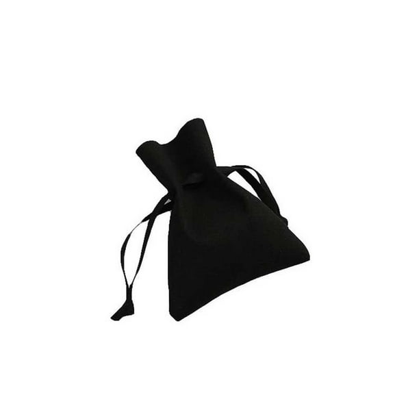 Bolsa de regalo Qarigey 50 piezas cordón portátil color sólido negro