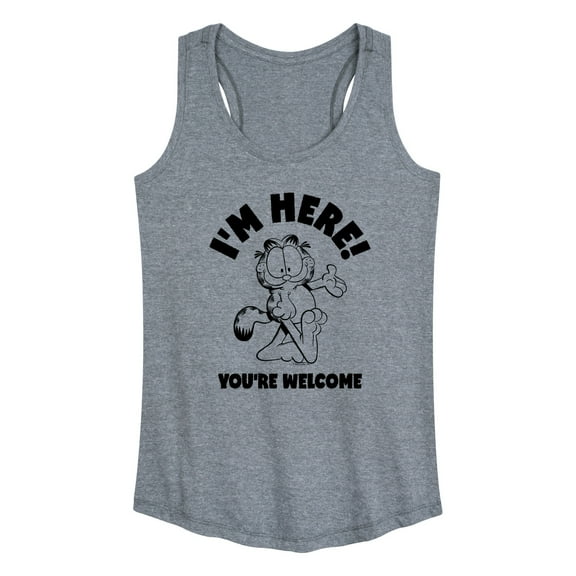 Garfield - I'm Here You're Welcome - Women's Racerback Tank Top