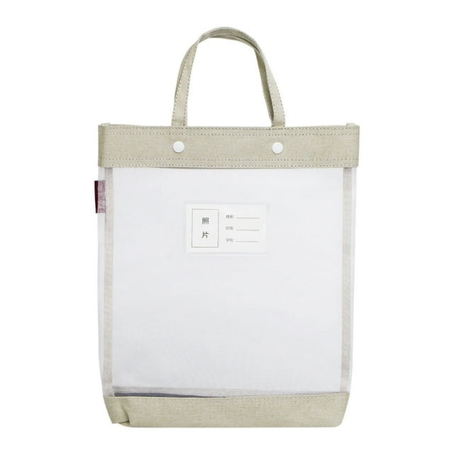 File Holder Organizer File Holder Carrying Case with Handle Transparent Large Capacity Portable Document Storage Bag Organizer Handheld File Holder
