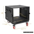 thumbnail image 5 of Sound Town Black Series 10U PA/DJ Rack/Road Case with 10-Space, All-Black Anodized Hardware, Plywood, Casters, and 21” Rackable Depth - Pro Tour Grade (STRC-B10UW), 5 of 5