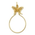 thumbnail image 1 of Real 14kt Yellow Gold Butterfly Holder Charm Pendant; for Adults and Teens; for Women and Men, 1 of 3
