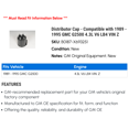 thumbnail image 2 of Distributor Cap - Compatible with 1989 - 1995 GMC G2500 4.3L V6 LB4 VIN Z 1990 1991 1992 1993 1994, 2 of 2