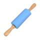 thumbnail image 1 of Small Rodillo de silicona para hornear, mango de madera con superficie antiadherente, rodillo de masa para Pizza, 1 ud., 1 of 5