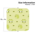thumbnail image 2 of Rateoe Cute Frog3 Drawing Drink Coasters Set of 4 Leather Coasters Spill Protection for Table Desk,Durable and Non Slip Leather Coaster ,4 Inches Drink Mats-Square, 2 of 6