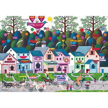 500 Piece Jigsaw Puzzle - Charles Wysocki - Confection Street - 500 Piece Jigsaw Puzzle