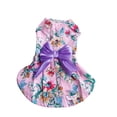 thumbnail image 2 of shenmeida Flower Dog Dress for Pet Floral Printing Clothes Bowknot Dress-up Decorating Party Doggie Sundress Puppy Cotton Clothes, 2 of 7
