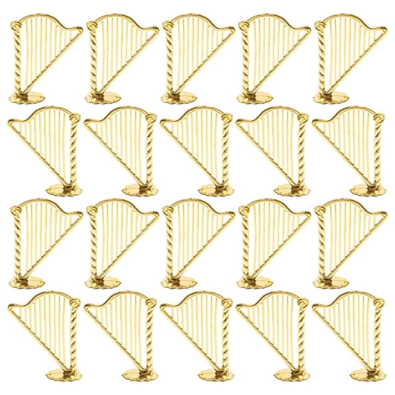UNOMOR 30pcs Door Harp Golden Plastic Ornament For Festive Music Decor And Celebrations