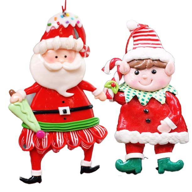 Árbol de navidad colgando muñeco de navidad santa claus con decoración de árbol de navidad adornos idea de regalo MFZFUKR CPB-SSW107-2