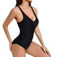 thumbnail image 3 of DGHM Bike Short Set New Solid Color Mesh Splicing Piece Swimsuit Sexy and Fashionable and Backless Swimsuit Black XL, 3 of 4
