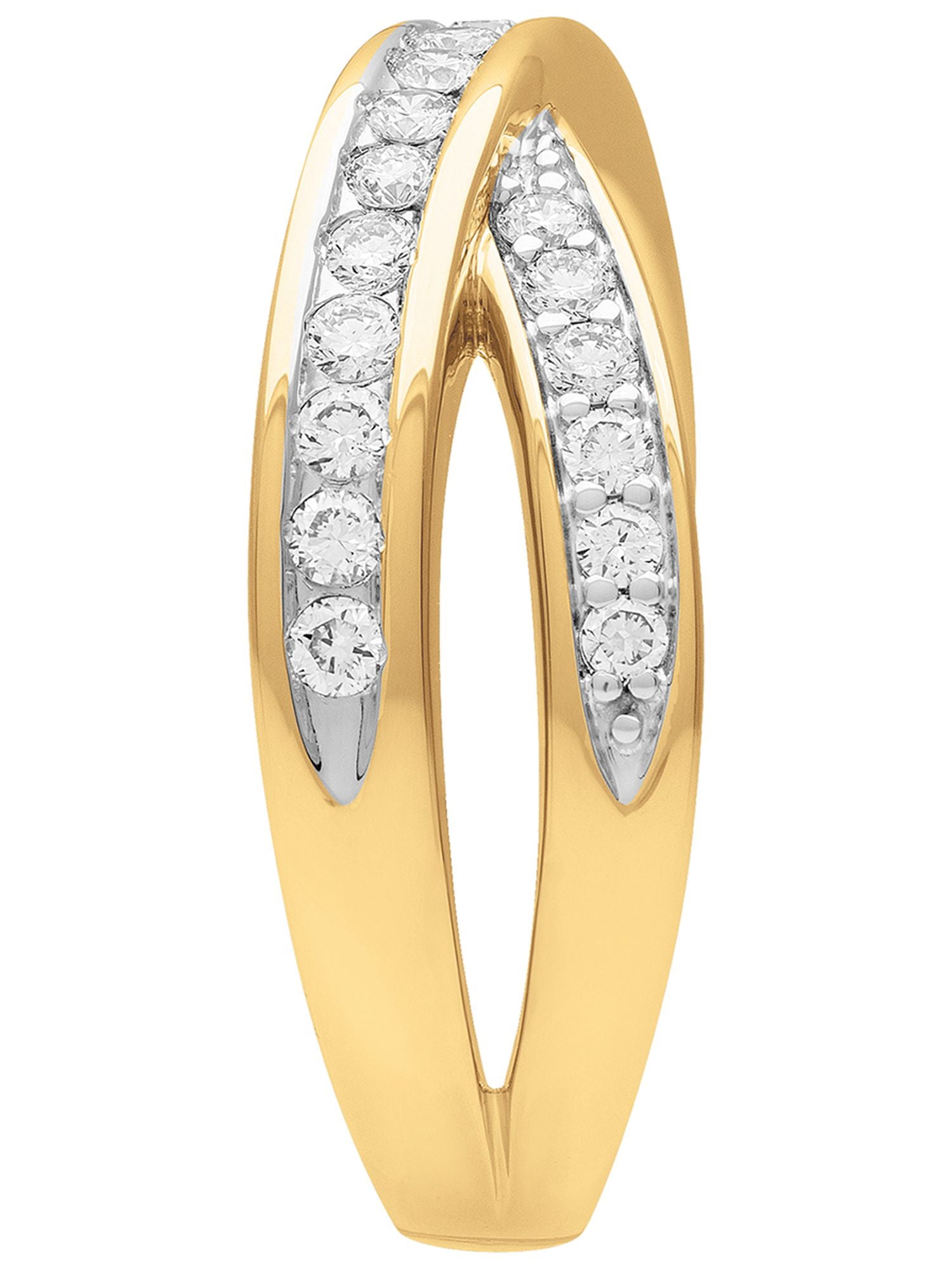 1/2 Carat TW Lab-Grown Diamond 18k Yellow Gold-Plated Sterling Silver Women's "Lustrous" Anniversary Band