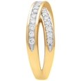 thumbnail image 4 of 1/2 Carat TW Lab-Grown Diamond 18k Yellow Gold-Plated Sterling Silver Women's "Lustrous" Anniversary Band, 4 of 5