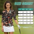 thumbnail image 7 of Uorisanigo Forest Mushrooms Women's Dry-Fit Golf Polo Shirts Comfortable Versatile Women's 3/4 Sleeve Athletic Golf Shirts Fashionable Workout Tops Stylish Pullover Workout Sports, 7 of 7