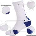 thumbnail image 3 of 4 Pares, Calcetas Deportivas para Basquetbol, Calcetines de Compresión para Hombres Transpirables y Duradero de Algodón Mid Crew, Calcetín para Futbol, Correr, Running, Gym, 4 Pares, 3 of 5