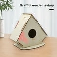 DIY Wood Birdhouse Kit Unfinished Log Home Craft Project with Safe