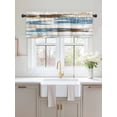 thumbnail image 2 of Valances for Windows Retro Blue Rod Pocket Cafe Window Treatments Valance Curtains for Kitchen Bathroom Laundry Basement Windows 42"x18", 2 of 9
