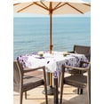 thumbnail image 3 of Outdoor Tablecloth with Umbrella Hole for Patio/Picnic/Party/Camping, Purple Spring Botanical Waterproof Table Cloth Square Cover Washable, Weeping Eucalyptus Butterfly (60"x 60"), 3 of 8
