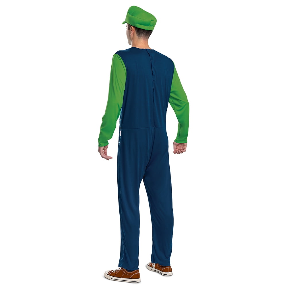 Super Mario Luigi Halloween Costume for Adults, Adult Size L, by Disguise