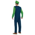 thumbnail image 2 of Super Mario Luigi Halloween Costume for Adults, Adult Size XL, by Disguise, 2 of 9