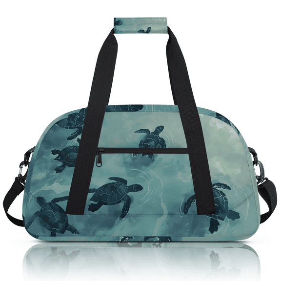 Herdesigns Turtle Sea Animals Sports Duffle Bag for Women & Men, Gym Bag Dance Bag Overnight Bag Carry On Weekender Travel Bag
