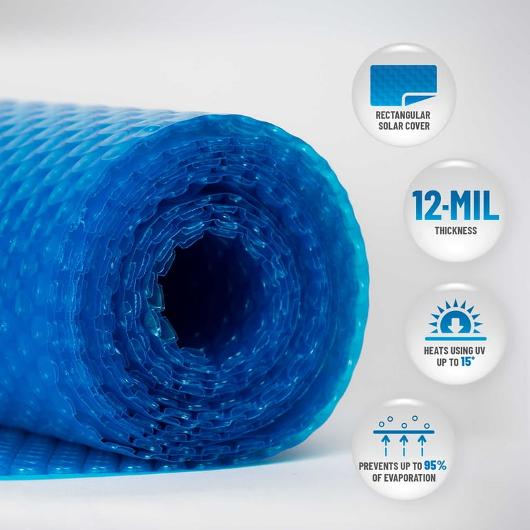Blue Wave 12-mil Solar Blanket for Rectangular 20-ft x 40-ft In-Ground Pools