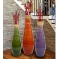 thumbnail image 6 of Uniquewise 28" Classic Bamboo Floor Vase Handmade, For Dining, Living Room, Entryway, Fill Up With Dried Branches Or Flowers, Glossy Purple,, 6 of 10