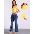 thumbnail image 2 of DARING DIVA Floral Puff Kawaii Peter Pan Collar Blouse M Yellow, 2 of 6