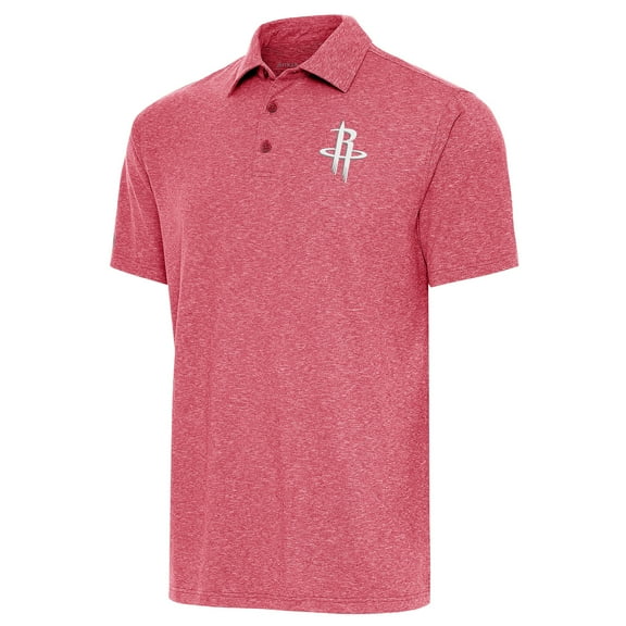 Men's Antigua  Heather Red Houston Rockets Par Polo
