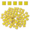 thumbnail image 1 of 205 piezas de azulejos de cerámica cuadrada, azulejos de mosaico manchados a granel para manualidades de arte (200 g, amarillo claro), 1 of 7