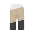 thumbnail image 4 of fatyb Womens Long Shorts Elastic Waist Straight Leg Shorts Side Split Knee Length Casual Shorts with Pockets, 4 of 5