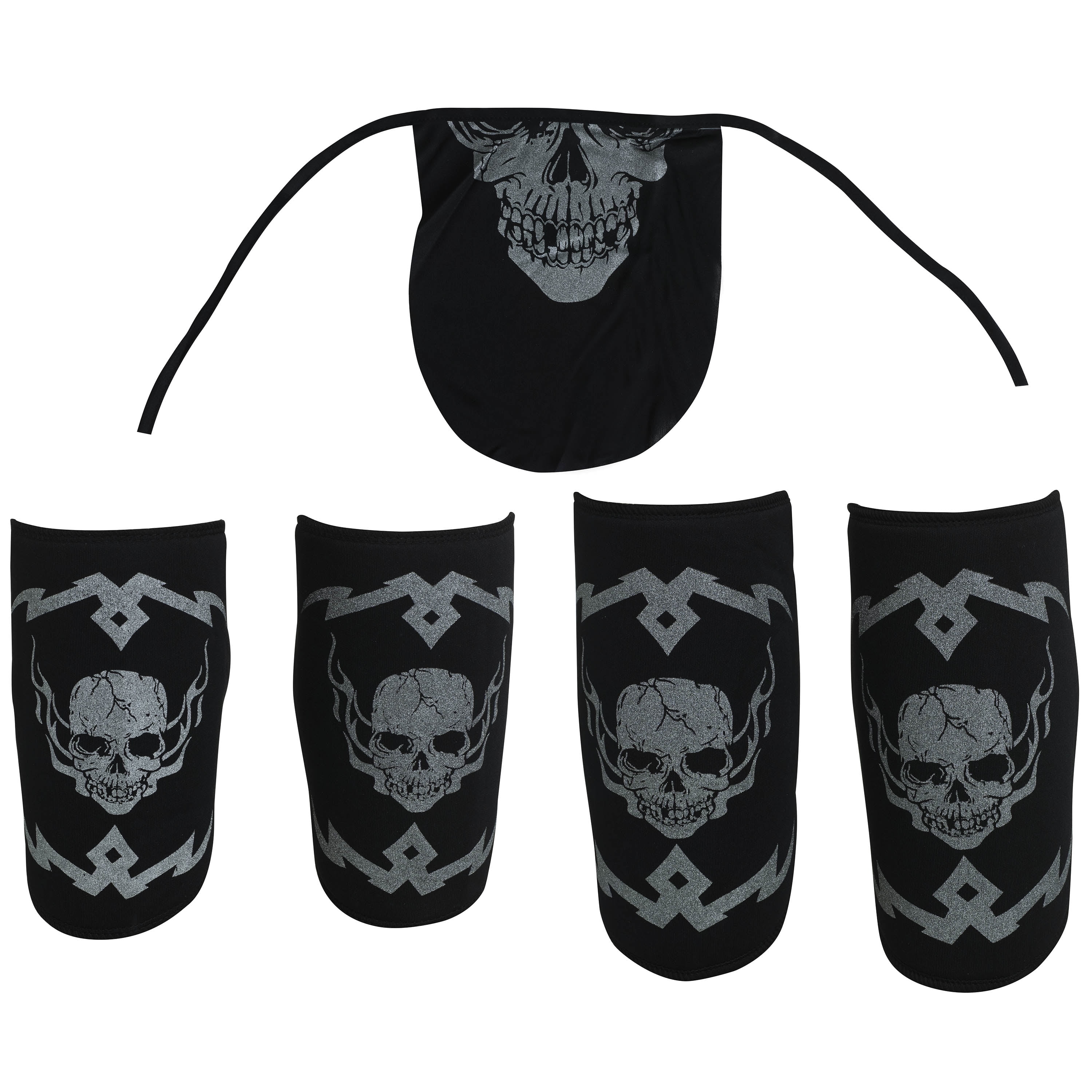 Skull Ninja Halloween Costume for Children, Silver/Black, Boy's Size XL (14/16), by Way to Celebrate