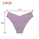 thumbnail image 2 of Conjunto de 3 piezas de bragas de seda de hielo sin rastro de algodón para mujer, bragas de mujer con borde de cintura en forma de V, 2 of 5