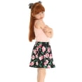 thumbnail image 4 of LittleSpring Pink Floral Tank Top and Skirt Set, Little Girls' Casual Outfit, Size 7-8, 4 of 6