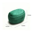 thumbnail image 4 of TAIMY Oval Velvet Ring Box - Portable Travel & Wedding Jewelry Case, Elegant Bridesmaid Gift, Business Accessory  (Emerald Green), 4 of 6