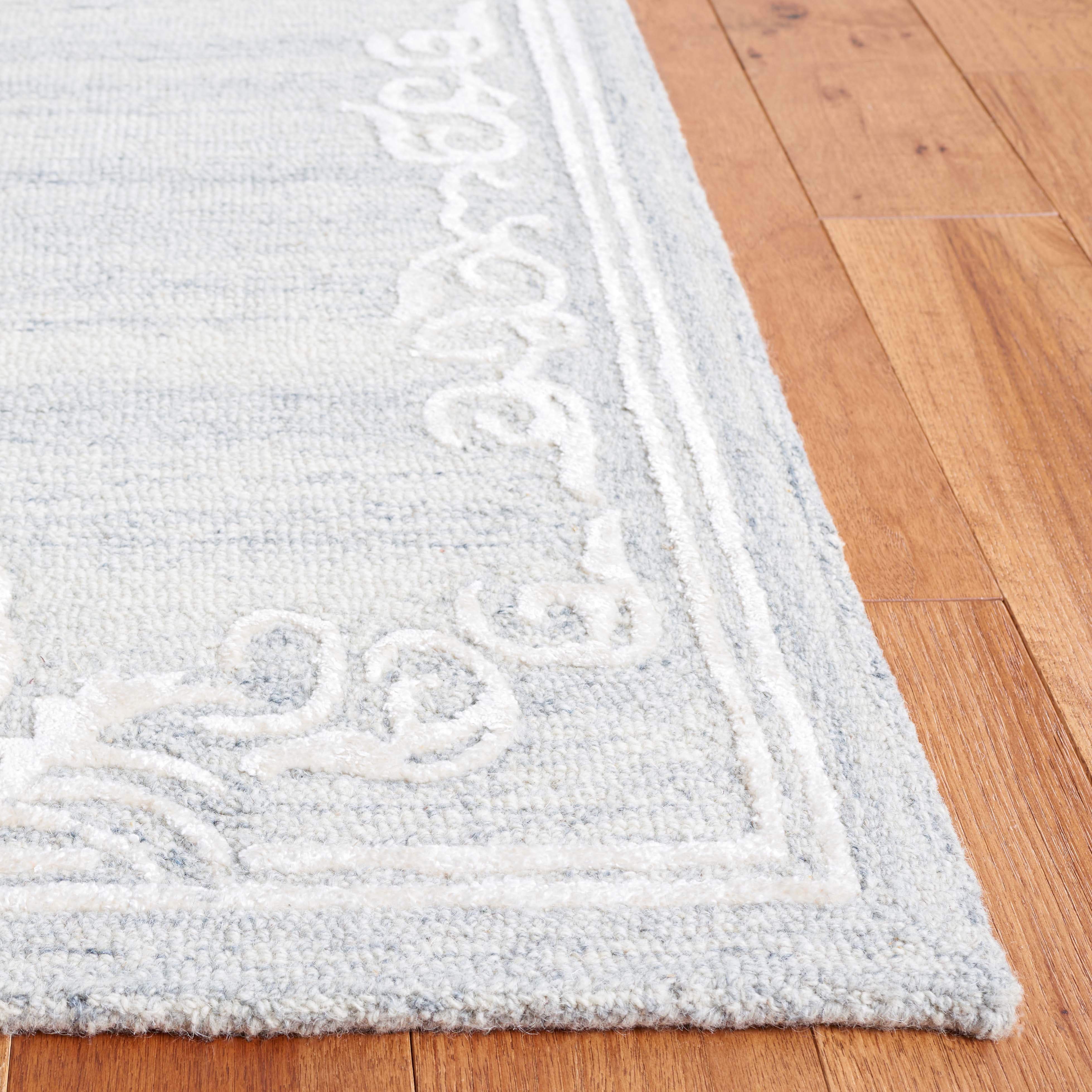 SAFAVIEH Glamour Euler Abstract Area Rug, Silver/Ivory, 5' x 8'