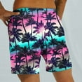 thumbnail image 4 of Puntoco Pantalones Cortos De Playa Para Hombre, Pantalones Cortos Estampados Con Bolsillo Con Cordón, Azul Claro Xxxxxl,Pantalones Cortos Hombre, 4 of 5