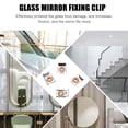 thumbnail image 5 of OULII 2 Sets 8 Pcs Metal Mirror Holder Clips Silver Square for Glass Shelves Fixing and Waterproof Use, 5 of 5