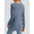 thumbnail image 3 of Long Sleeve Shirts for Women Fall Outfit Fashion Casual T Shirt Round Neck Basic Loose Tunic Tops, 3 of 5