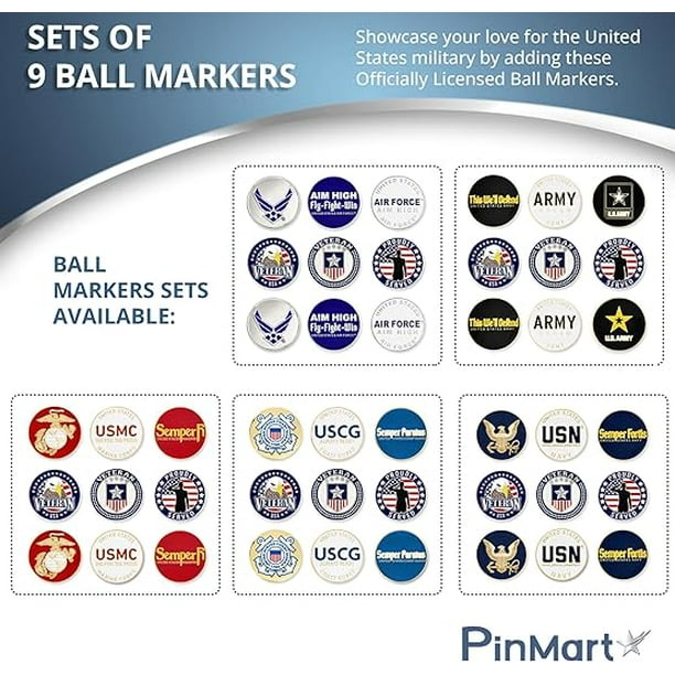 U.S. Marine Corps ゴルフマーカーセット PinMart's Officially Licensed United States Veteran Marine