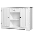 thumbnail image 3 of Sideboard Buffet Cabinet,Asofer Storage Coffee Bar Cabinet with Drawers, Kitchen Pantry Storage with Doors and Shelves for Kitchen and Living Room,White, 3 of 8