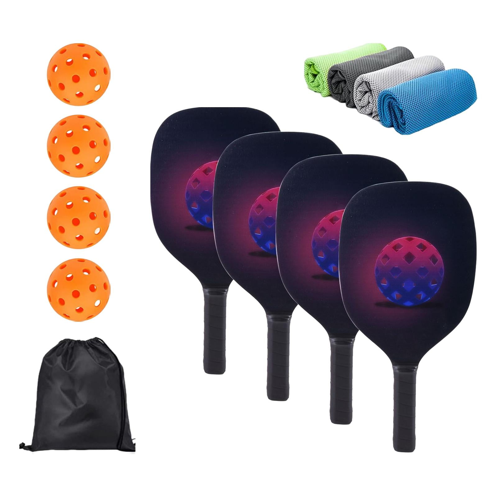 harayaa Pickleball Paddles Set Rackets 4 Balls Lightweight 1 Carry Bag for Men Beginners 4 Racket Set