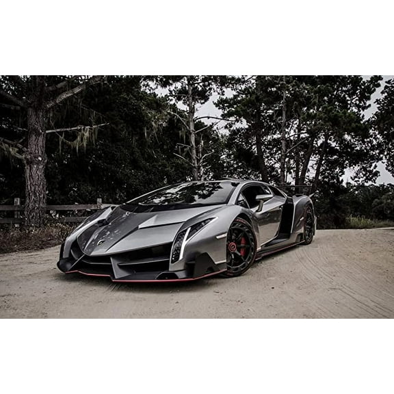 Iconic Arts Laminated 38x24 Poster: Lamborghini Veneno
