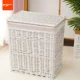 thumbnail image 2 of Cesta de almacenamiento de ropa Aoliviya, cesta de lavandería, cesta de tela grande tejida de ratán con tapa, caja de almacenamiento tejida para el hogar, desechos, 2 of 5
