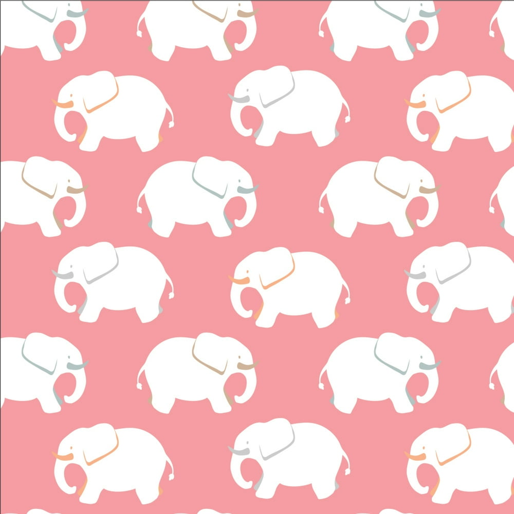 White Elephant Pattern Pink Premium Roll Gift Wrap Wrapping Paper