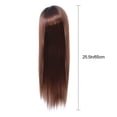 thumbnail image 3 of SUCS Long Straight Hair Wig Natural Light Brown Remy Heat-Resistant Fiber Hair, 3 of 5