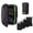 Black with 4 Piece, variant on Carry On Travel Backpack Bundle | Island Hopper Travel Backpack with Toiletry Bag and Compression Packing Cube Set (40L, Black)